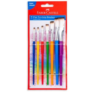 Faber-Castell 7 Flat Tri-Grip Brushes