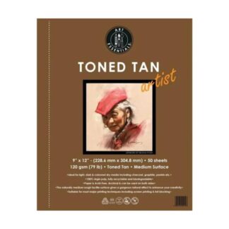 Art Essentials Toned Tan Artist Sketching Paper Medium Surface ,120 GSM- Spiral Pad