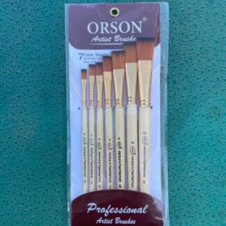 Orson Flat Artist Brushes Set of 7