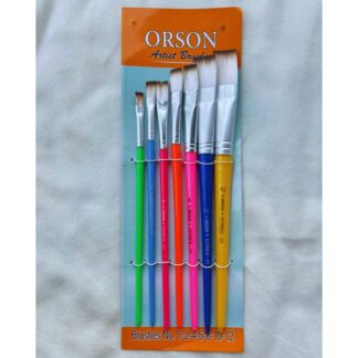 Orson Artist Flat Brushes Set of 7 (0-2-4-6-8-10-12)