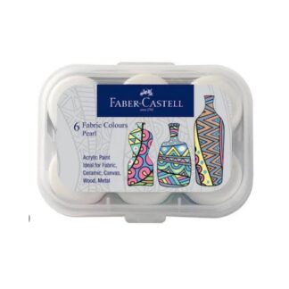 Faber Castell Fabric Colors - Pearl Assorted, (Pack of 6)