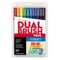 Tombow Dual Brush Pen Art Markers Primary Set of 10