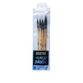 BRUSTRO Artists' Natural Hair Mop Brush Set of 4