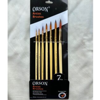 Orson Artist Synthetic Hair Round Brushes Set of 7