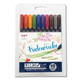 Tombow Fudenosuke Brush Pen-Hard-10 Colors Set