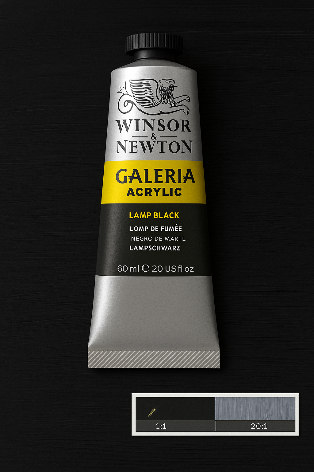 Winsor & Newton Galeria Acrylic Colour - 60ml (Lamp Black)
