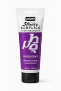 Pebeo Studio Acrylic Iridescent Paint - High Viscosity - 100ml (Oriental Violet Transparent)