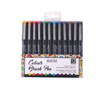 BRUSTRO Colour Brush Pen 12 Shades