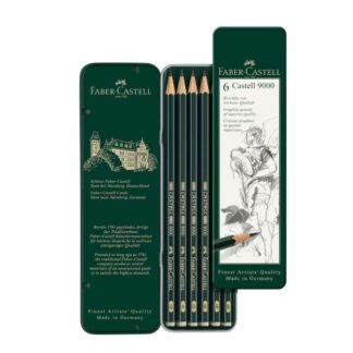 Faber-CastellCastell 9000 Art Set Pencil (Pack of 6), Green
