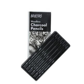 BRUSTRO Woodless Charcoal Pencil Set of 6