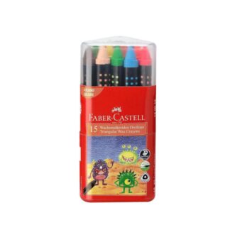 FABER CASTELL, Wax Crayon - TRIANGULAR | Set of 15.