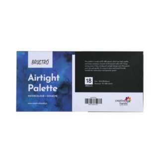 Brustro Artists’ AIRTIGHT Palette 18 Wells with a Removable Clear Tray