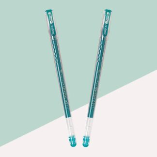 Montex Hy-Speed Grip Gel Pen - Green (Pack of 2)