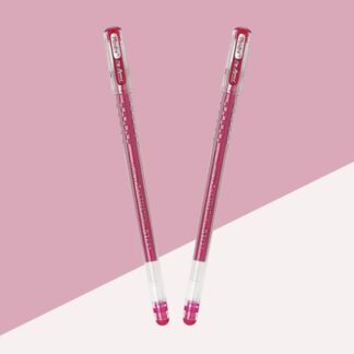 Montex Hy-Speed Grip Gel Pen - Pink (Pack of 2)