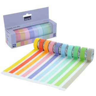 BRUSTRO Washi Masking Tapes Pastel Palette Solids Shades