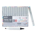 BRUSTRO Twin Tip Alcohol Based Marker Set of 12 - Basic A