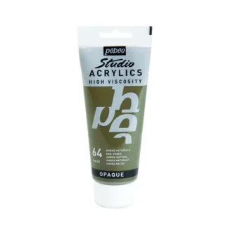 Pebeo Studio Acrylic Iridescent Paint - High Viscosity - 100ml (Umbria Natural Opaque)