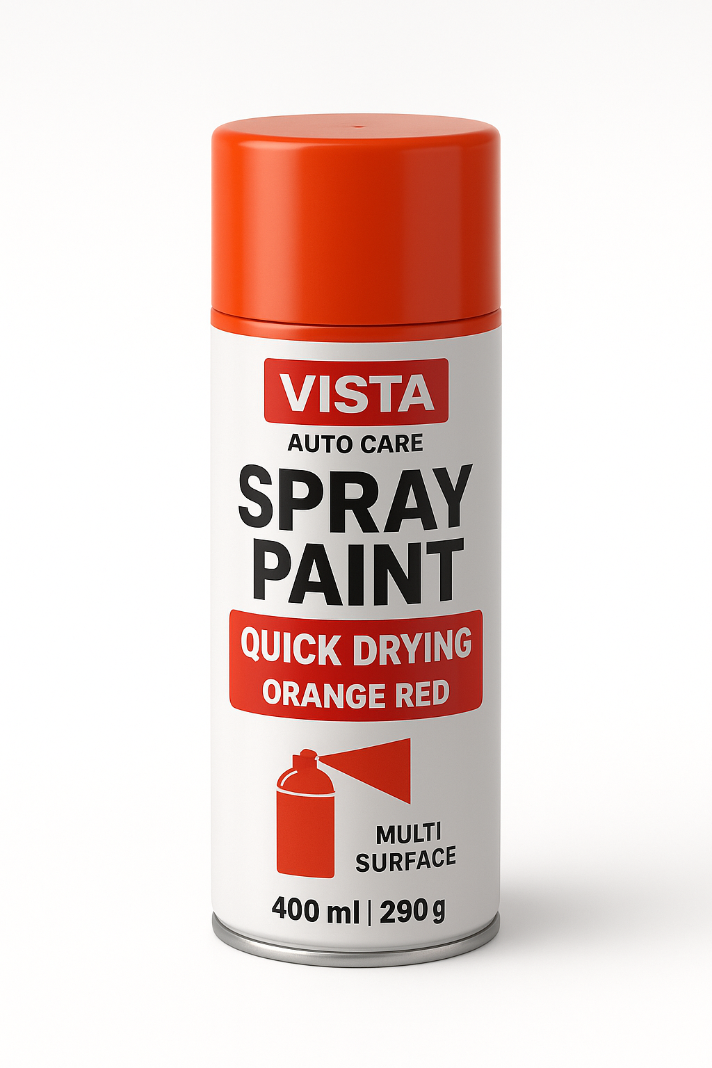 Vista Auto Care Spray Paint Quick Drying Colour : Orange Red